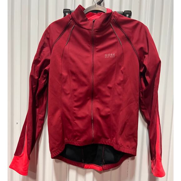GORE BIKE WEAR Womens XL Windstopper Jacket Soft Shell – Red Cycling Convertible - Picture 1 of 16
